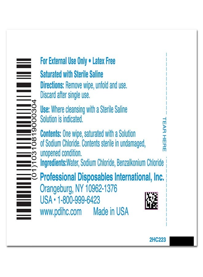 PDI Hygea Saline Wipe, 4 x 6" C22370, 1 Pack 24 Wipes - Image 4